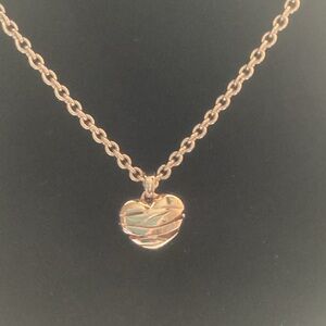 Rose Gold Heart Pendant Necklace - Women's Jewelry